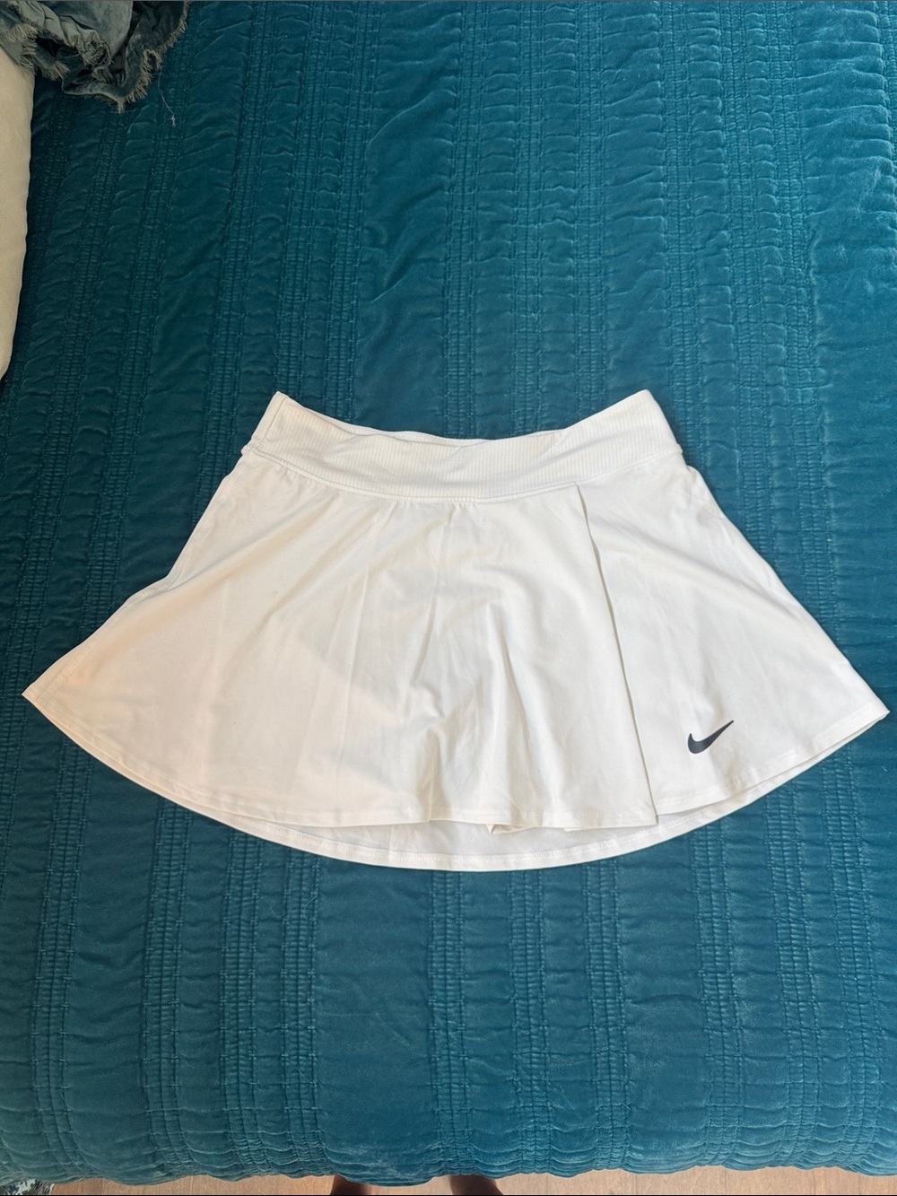Nike White Tennis Skirt with Black Swoosh